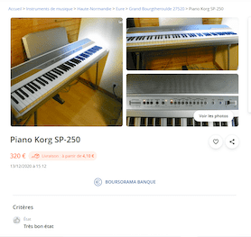 Piano électrique d'occasion - Annonces Instruments de musique leboncoin