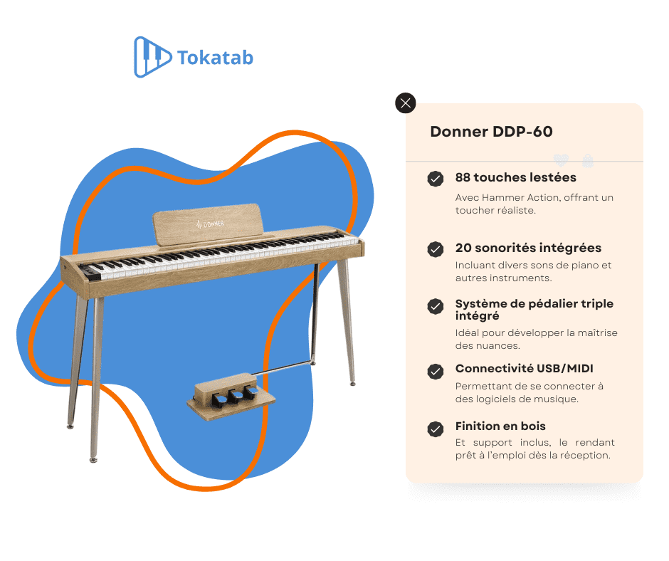 achat piano donner ddp-60