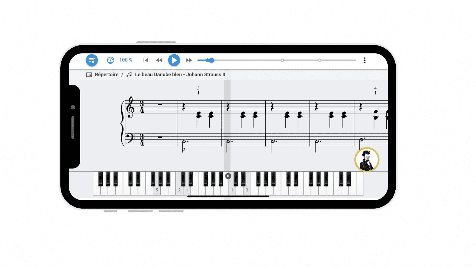 Apprendre le solfège avec le mode partition Tokatab